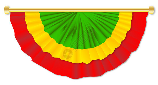 绿色黄色红包彩旗材料丝绸艺术绘画横幅文化半圆艺术品徽章图片