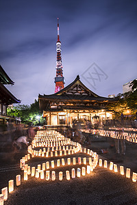 圆环配成的日本手制水稻纸灯笼庆典宗教仪式派对文化旅游团结位置符号守护神图片