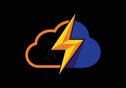 带有闪电标志模板的云数据云计算收藏艺术计算互联网技术贮存服务器天气网络图片