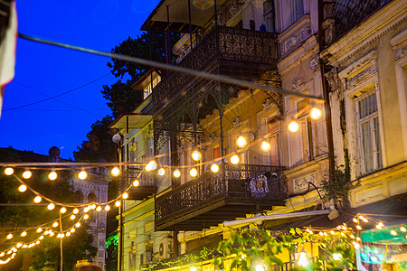 旧第比利斯视图建筑餐厅旅游建筑学雕刻街景阳台咖啡店景观市中心图片