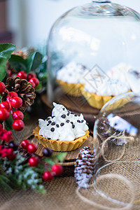 圣诞节美食圣诞卡概念食物柠檬餐厅咖啡店奶油巧克力早餐美食糕点装饰背景