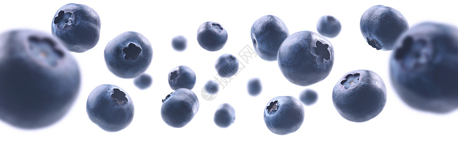 白色背景的兰梅蓝莓悬浮饮食水果团体营养飞行农业浆果小吃甜点蓝色图片