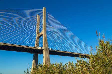 桥蓝色建筑学伽马全景地标旅行海洋城市景观天空图片