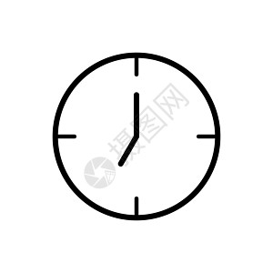 时钟显示一天中的 1 小时 带有 369 和 12 点钟指针的简单设计 图标设计 EPS 1乐器世界时区倒退地球计时器工资倒数夏图片