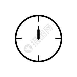 时钟显示一天中的 1 小时 带有 369 和 12 点钟指针的简单设计 图标设计 EPS 1顺时针世界商业计时器方角时区夏令小时图片