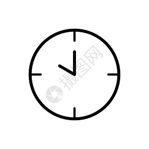 时钟显示一天中的 1 小时 带有 369 和 12 点钟指针的简单设计 图标设计 EPS 1角落方角乐器时间世界小时时区地球工资图片