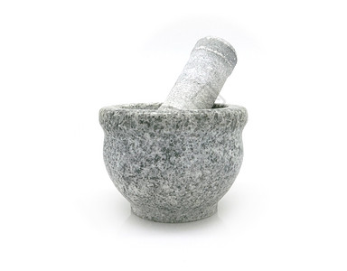 白色背景的孤立石碗Name砂浆石头工具金属食物厨房工作烹饪涂层图片