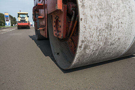 用于道路维修的沥青路面橙色重型振动滚筒压实机的详细信息 在新的道路施工现场工作 修复图片