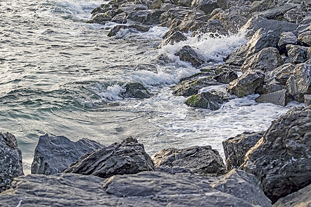 大海风景背景和壁纸的自然大海观圆形海面太阳海浪阳光海滩地标风景沿海屏幕天空背景