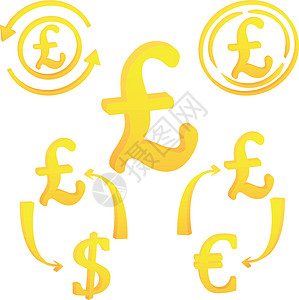 英格兰的英镑英国货币符号图标图片
