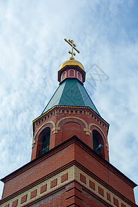 教堂屋顶和圆顶建筑旅游旅行建筑学基督大教堂天空上帝宗教蓝色图片