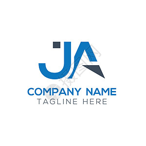 创意字母 JA 标志设计矢量模板 初始连接字母 JA 标志设计营销技术极简市场金融标识链接建造首都公司图片