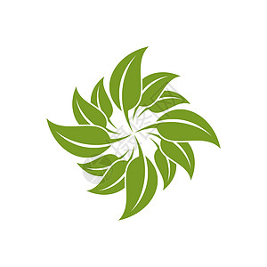 绿叶生态标志模板插图设计 矢量 EPS 10花园场地技术园丁花店网络植物植物群标识叶子图片