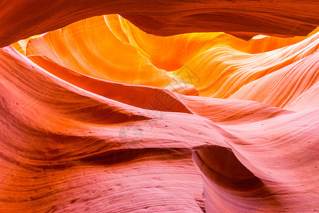 附近纳瓦霍保护区的羚羊峡谷地质学洞穴砂岩橙子曲线沙漠石头阳光风景地标图片