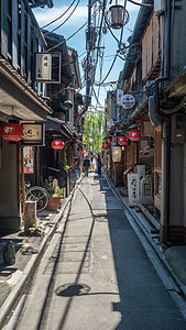 日本神户的餐馆路 春天图片