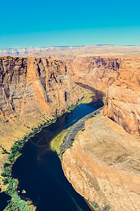 美国亚利桑那州格伦峡谷科罗拉多河上的马蹄木本德侵蚀地形公园旅行石头女士全景砂岩曲线峡谷图片