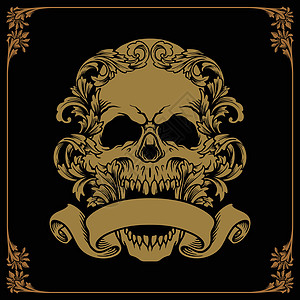 Gold Skull 圆形图示图片