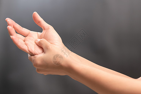 2次元办公室综合症 医疗保健和医疗共同作用2次身体运动扭伤肌肉女性手指蓝色调子手腕药品背景