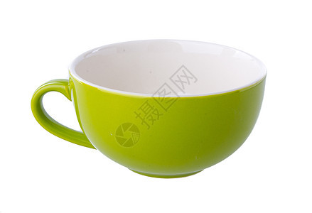 彩色陶瓷杯杯子陶瓷蓝色黄色飞碟厨房咖啡白色制品乐趣背景图片