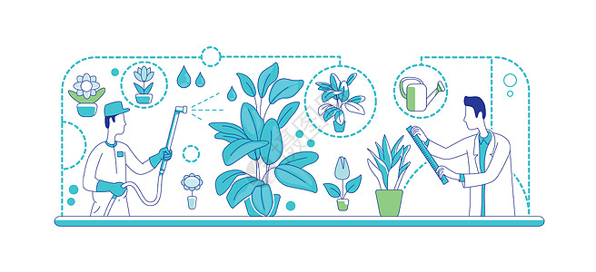 它制作图案植物基因工程平面轮廓矢量图片