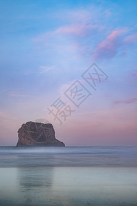 丰富多彩 长期接触暴露的沿海景观风景海浪支撑海洋旅游海景蓝色海岸线日落天空图片