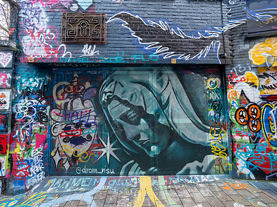 Ghen的涂鸦街街道紫色文化标签壁画艺术破坏者绘画墙纸城市图片