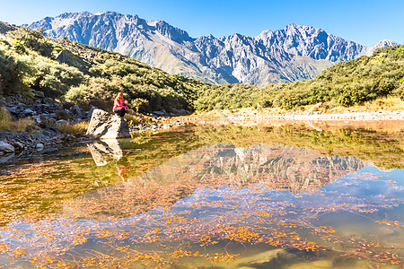 新西兰库克山冰川风景旅行白色公吨国家顶峰旅游公园地标图片