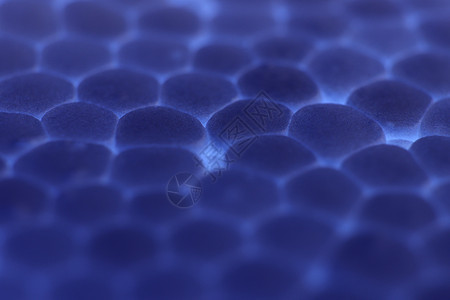 蓝色泡沫塑料质地 抽象的聚苯乙烯泡沫塑料背景 宏指令图片