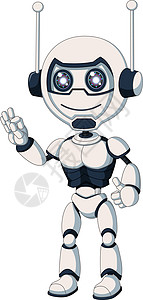 Cyborg 机器人 Say Hi 卡通高清图片