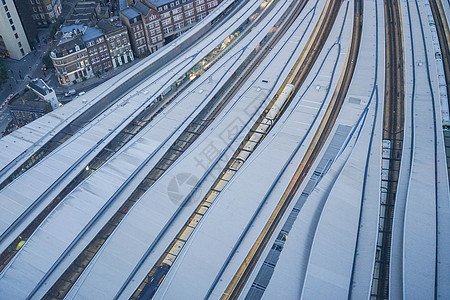 伦敦铁路建筑地标景观灰色火车城市旅行建筑学首都运输图片