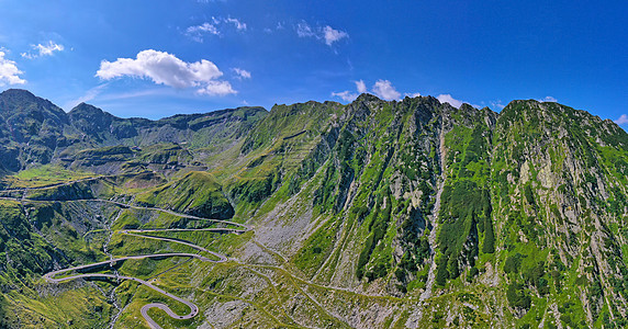 法加拉斯山脉 绿色山顶和山丘的夏季风景自然高清图片素材