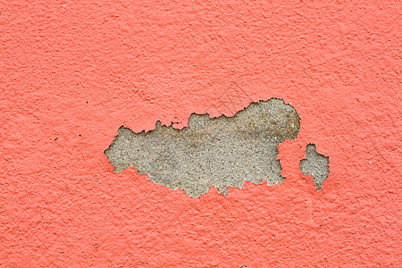 旧油漆和墙裂墙颜色橙色水泥建筑学材料石膏裂缝宏观照片历史损害剥皮图片
