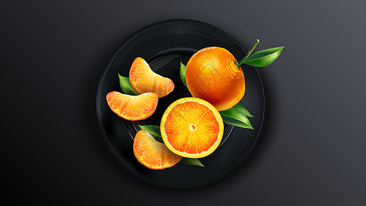 黑板上柑橘的组成图片