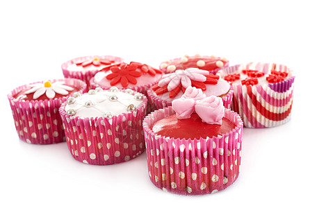 工作室的粉红蛋糕糕点甜食釉面食物甜点蛋糕饮食团体香草小雨背景图片