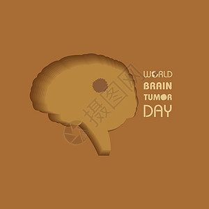 世界脑瘤日6 月 8 日 适用于贺卡海报和横幅风暴国家插图疾病收藏大脑中风头脑身体小脑图片