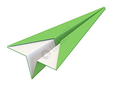 绿色折纸飞机3图片