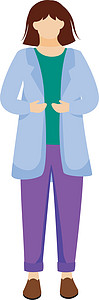 实验室大衣平面矢量它制作图案的理科学生化学家药品化学女士制药实验知识大学技术药店图片
