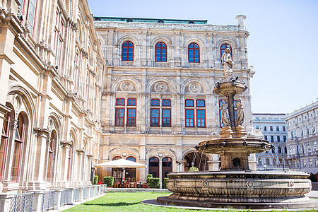 奥地利维也纳歌剧院 维纳歌剧院州立剧院喷泉的图片浏览日出歌剧建筑学歌手剧院地标场景音乐建筑城市图片