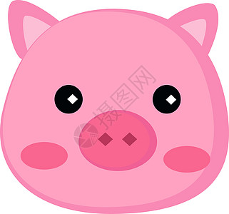 白色背景上的猪动物标识鼻子艺术插图小猪宠物卡通片标签草图图片
