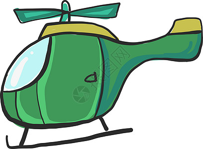 白色背景上的绿色航空空气插图艺术卡通片飞机飞行直升飞机技术直升机图片