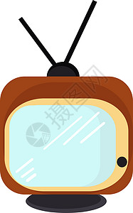 白色背景上的复古电视渠道视频电影播送娱乐展示广播技术卡通片背景图片