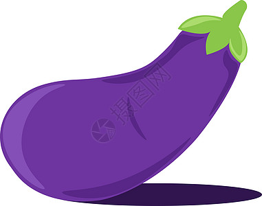 白色背景上的紫色茄子插画矢量食物植物水果饮食蔬菜健康花园营养插图图片