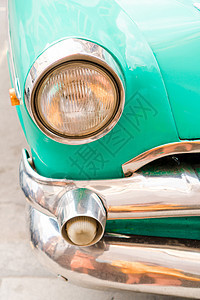 在古巴古代哈瓦那 旧车的收尾图片