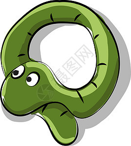 白色背景上的绿色爬虫异国动物眼睛捕食者危险毒蛇热带插图蟒蛇图片