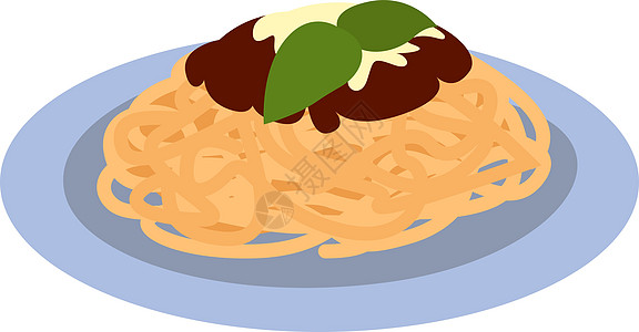 白色背景上的美食菜单营养餐厅饮食插图盘子草本植物烹饪面条图片
