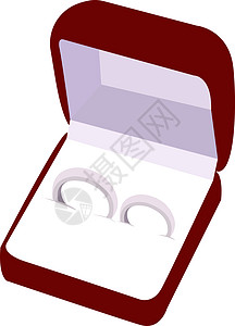 白色背景上的案例婚礼订婚礼物珠宝案件首饰宝石婚姻浪漫戒指图片
