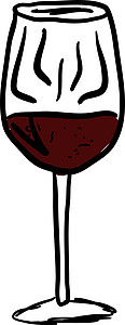 白色背景上的红酒插画矢量杯子饮料酒精酒厂脚杯餐厅红色酒吧艺术插图图片