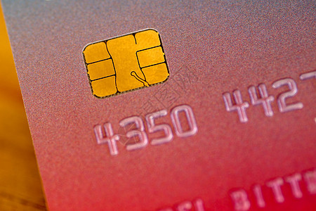 用芯片 智能卡特写信用卡或借记付款卡图片