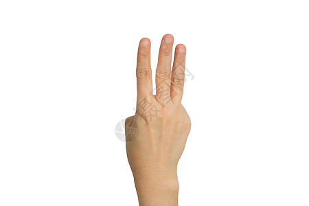手在显示三个手指男人女性身体问候语收藏无名指剪裁展示小路女孩图片