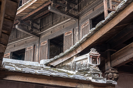侗家土楼古老的中国高清图片
